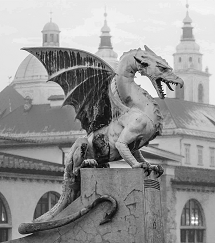 Zmajski most (Dragon bridge), Ljubljana, Slovenia